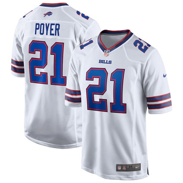 Men's White Buffalo Bills #21 Jordan Poyer Stitched Game Jersey